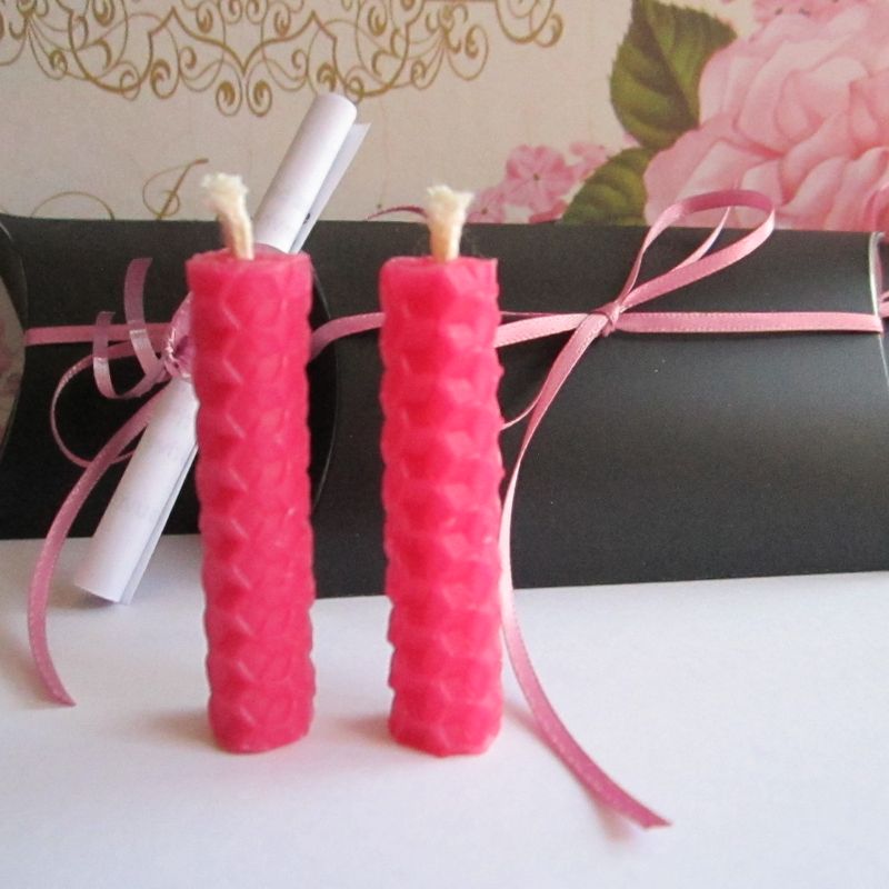 New Beginning  Hand rolled beeswax candles with a Legend representing : LOVE