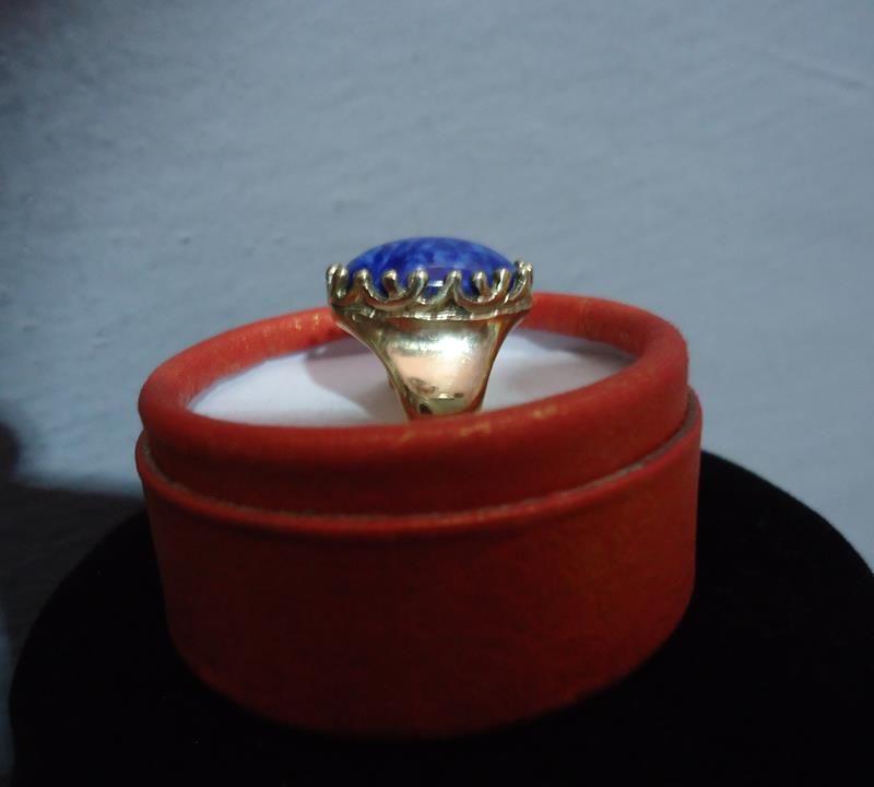 Golden Woman's Ring - Golden Ring - Victorian Gold Ring - Ring With Stone - Gold Gothic Jewelry - Gold Jewelry
