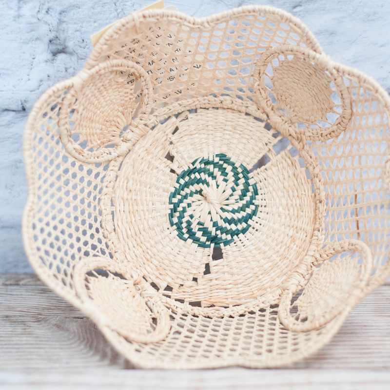 Straw raffia basket, Biscuits holder, Handmade home organizer, Wedding favor basket, Keys holder, Nail polish holder, Jewels holder