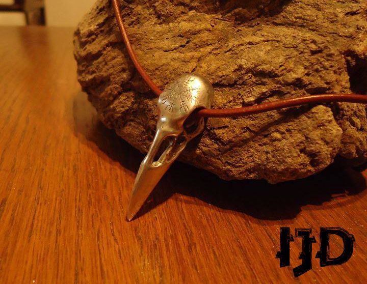 Raven Necklace - Bird Skull Necklace - Crow Skull Necklace - Silver Raven Skull - Silver Crow Skull - Bird Skull - Gothic Skull Necklace