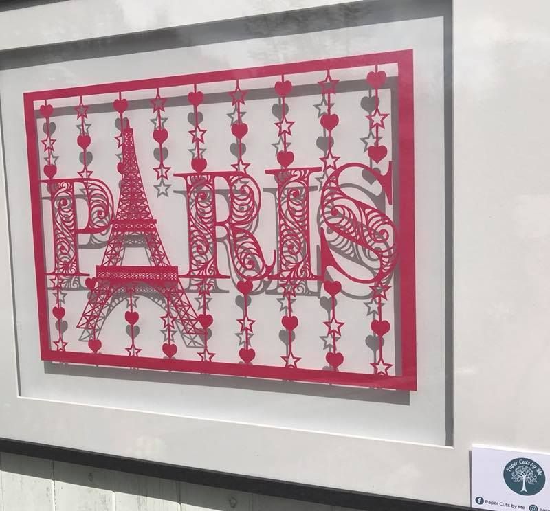 Paris in Love | A3 or A4 papercutting template | Birthday, Christmas, Anniversary, Gift for him, Gift for her | Commercial Use