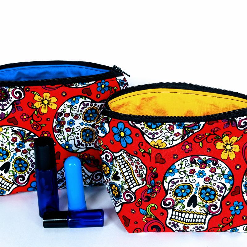 Sugar Skull Essential Oil Bag