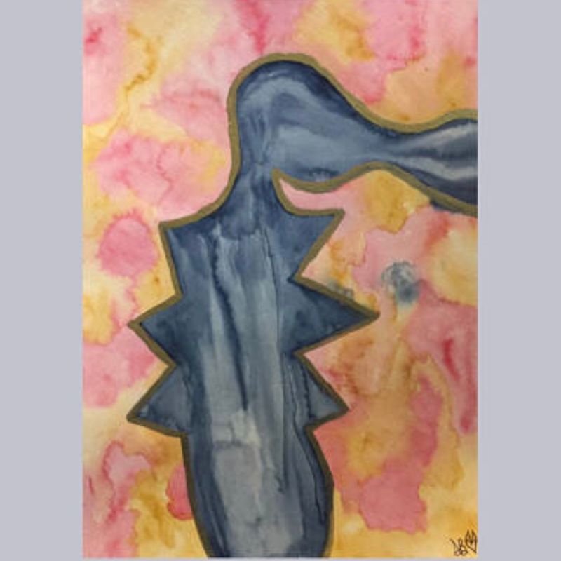 Abstract figure Painting - Female Figure Painting - Watercolor Painting - Framed Art - Home Decor - Office Decor - Wall Art - Poetry Art