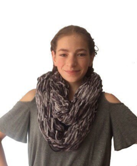 Arm knit scarf, infinity scarf