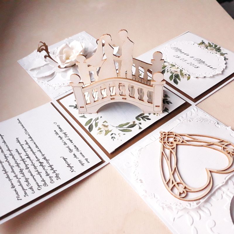Wedding card exploding box
