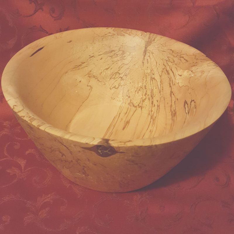 Handmade Spalted Birch Fruit Bowl , Decorative Bowl, Woodturning Bowl, Beautiful Wood Grain and Color