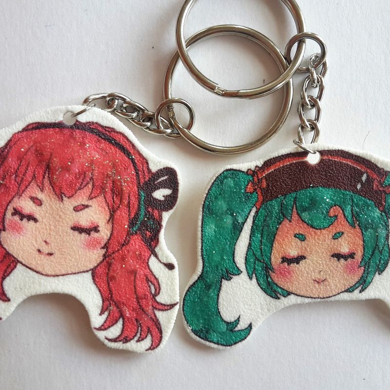 Hatsune Miku Megurine Luka Vocaloid Keychains