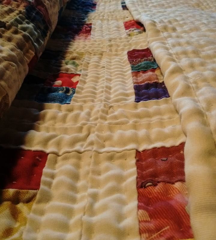 One Inch Postage Stamp Hand Sewn Quilt