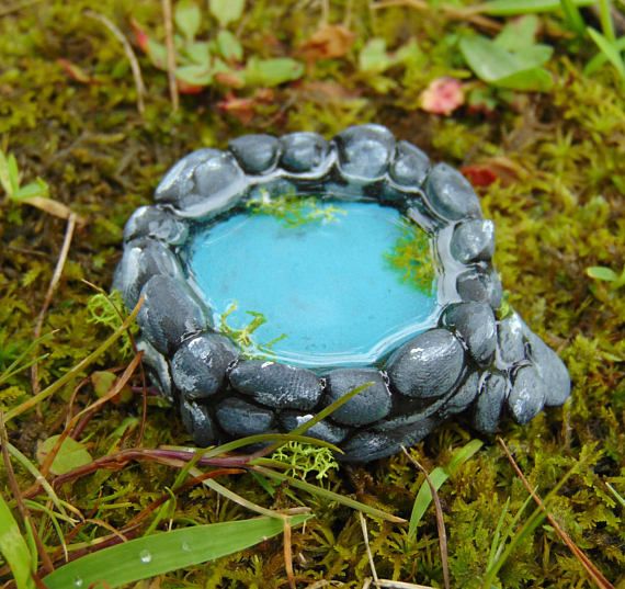 Polymer Clay Fairy Garden Pond