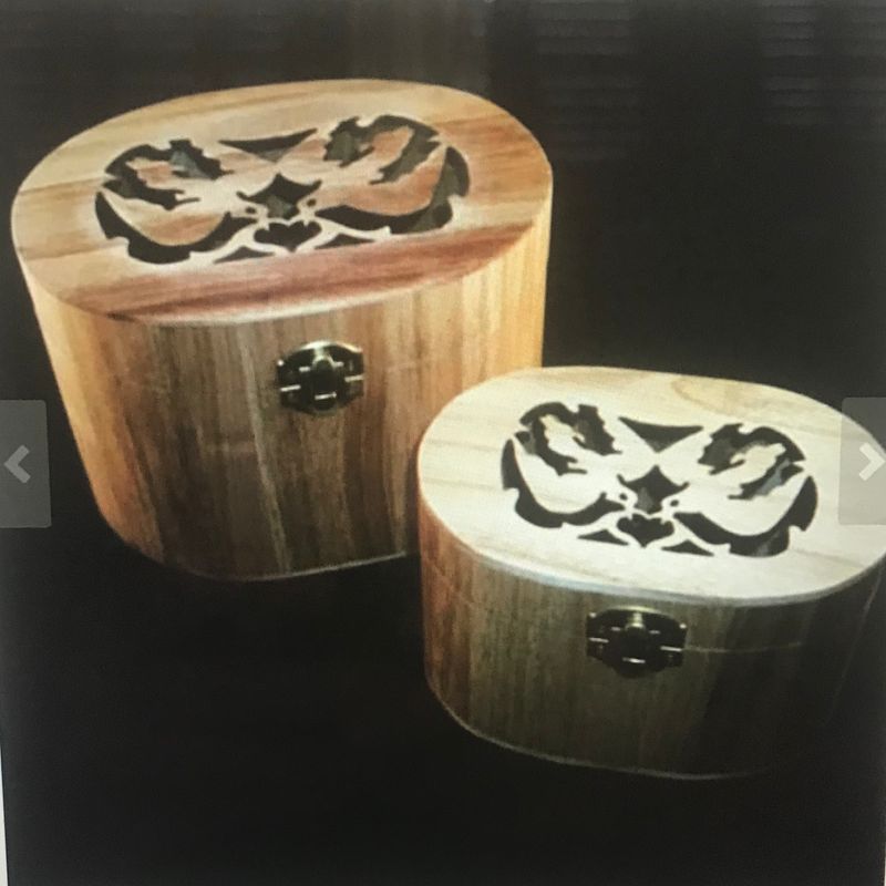 two dove storage boxes