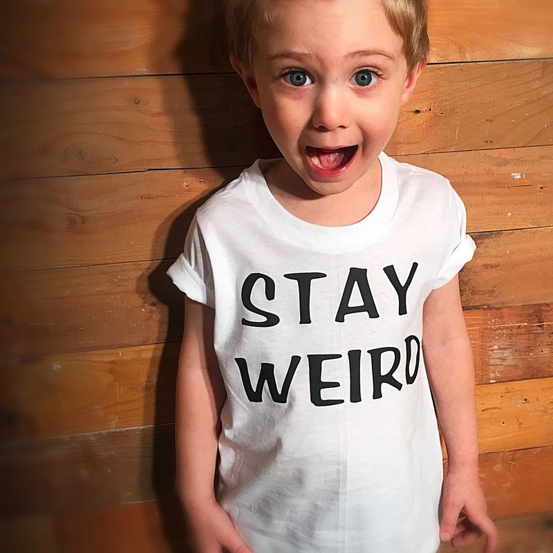 STAY WEIRD T-Shirt • Unisex Kids T-Shirt • Multiple colors available!