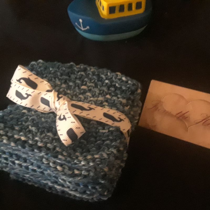 Shades of Blue Baby Washcloth