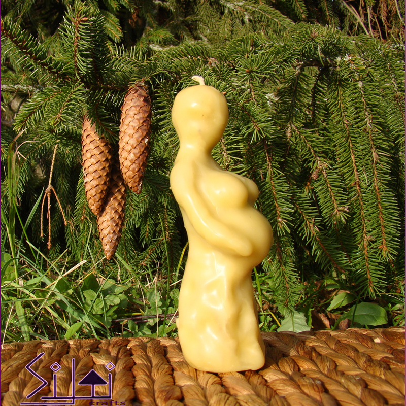 Pregnancy candle, Mother candle, New mom candle, Fertility candle, Pregnant woman candle, Hand-sculpted candle, Beeswax candle, Doula gift