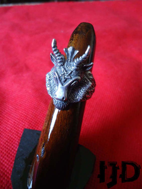 Silver Baphomet Goat Head Ring - Satanist Ring - Devil Jewelry - Devil Ring - Satanic Ring - Black Metal Ring - Vampire Ring - Goat Ring
