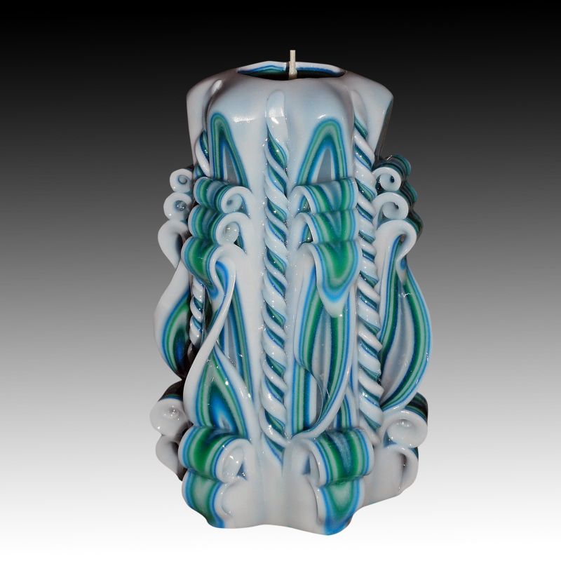 Carved candle - Unique candle - Beautiful candle - Unique gift - Hand carved candle - Handmade candle - 5 inch/ 12cm