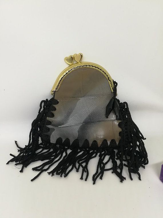 Coin Purse/InnerTube/Free Shipping!!!/Crochet Coin Purse/Metal Frame Clasp/Boho Purse/Makrame Yarn