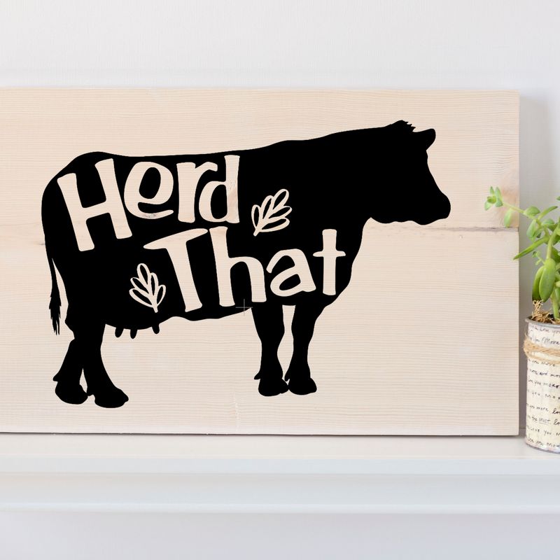 Cow Wall Art, Cow Décor, Herd That, Cow Art, Ranch Sign, Ranch Wall Art, Ranch Home Décor, Funny Sign, Angus Cow Décor, Herd That Sign, Cows