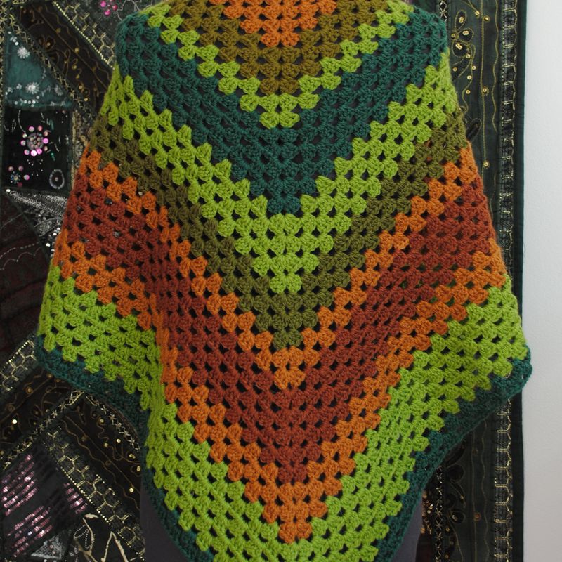 A wool shawl "A forest"