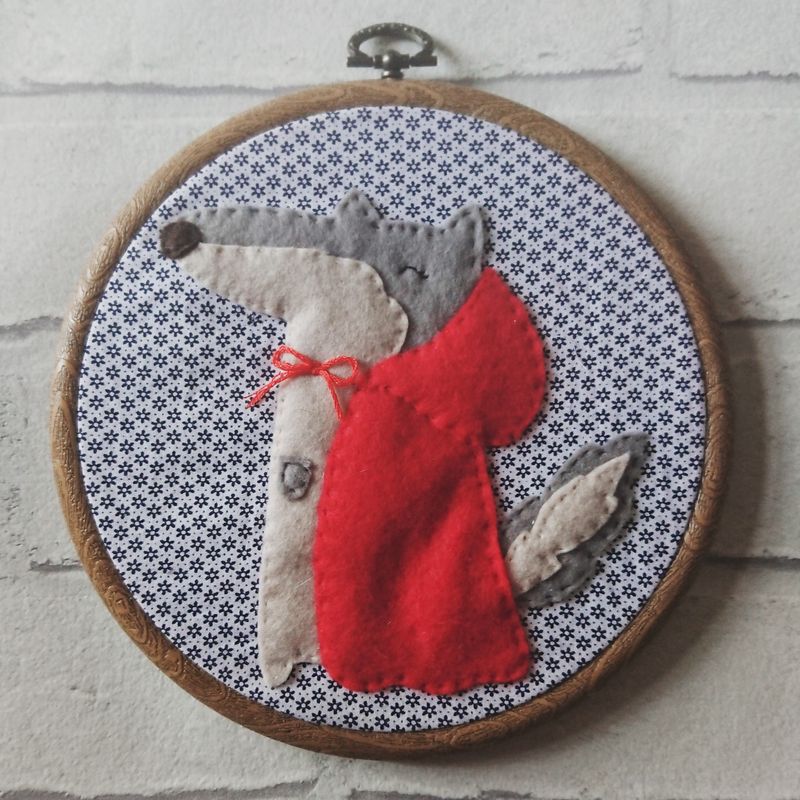 Felt Mr Wolf Textile Wall Art