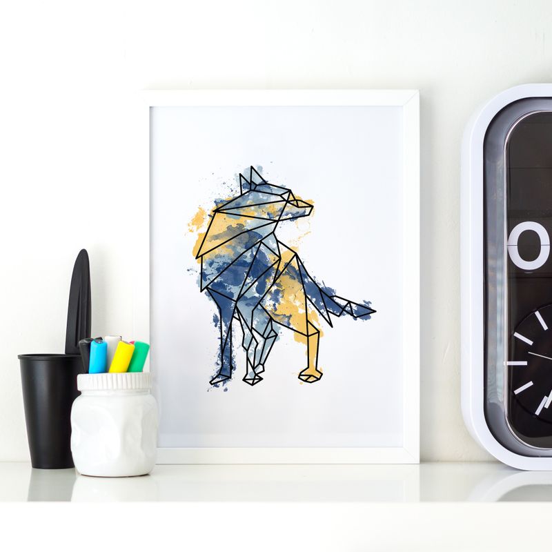 Wolf print, wolf art