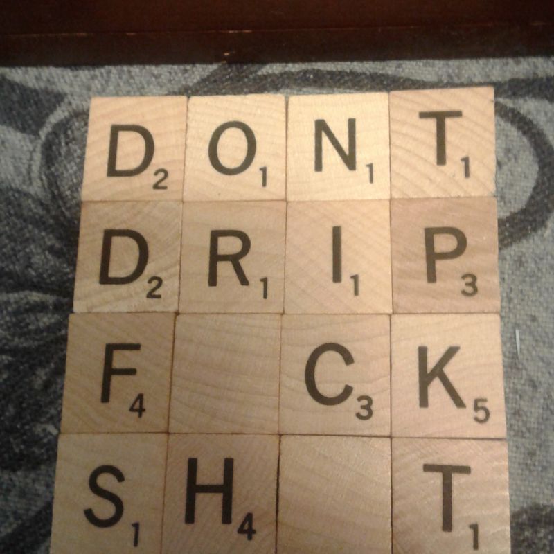 Scrabble coaster, scrabble art, funny, mancave gift, gift for a man, coasters