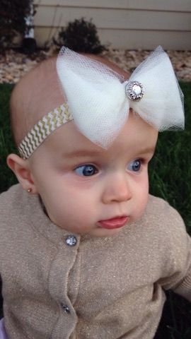 tulle bow headband