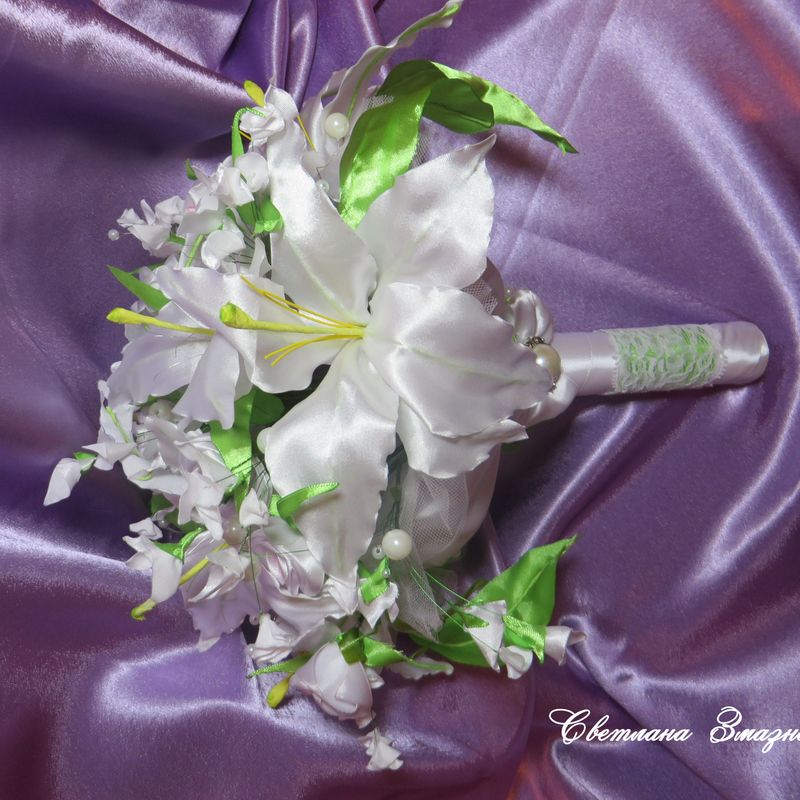 Textile wedding bouquet