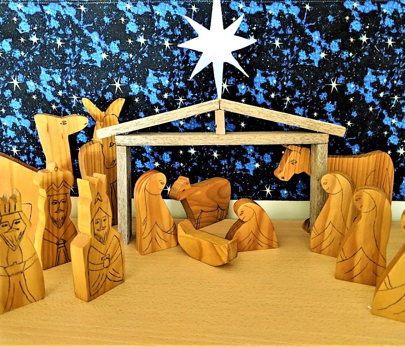 Wooden Christmas Nativity Set