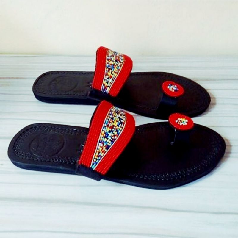 African leather sandals |beaded sandals|sandals