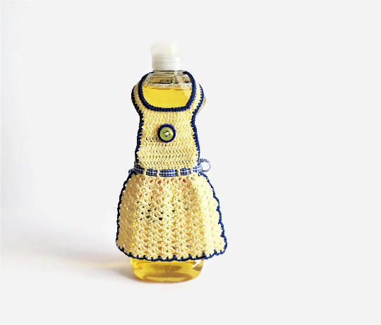 Yellow Dish Soap Bottle Apron