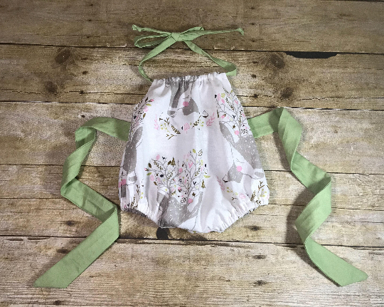 Baby girl deer romper