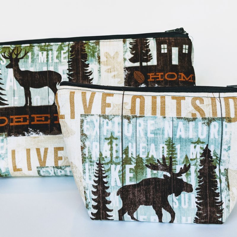 Wildlife Organizer Bags, Matching Travel Bags, Travel Case, Zipper Bag, Gift under 20, Outdoorsy Gift