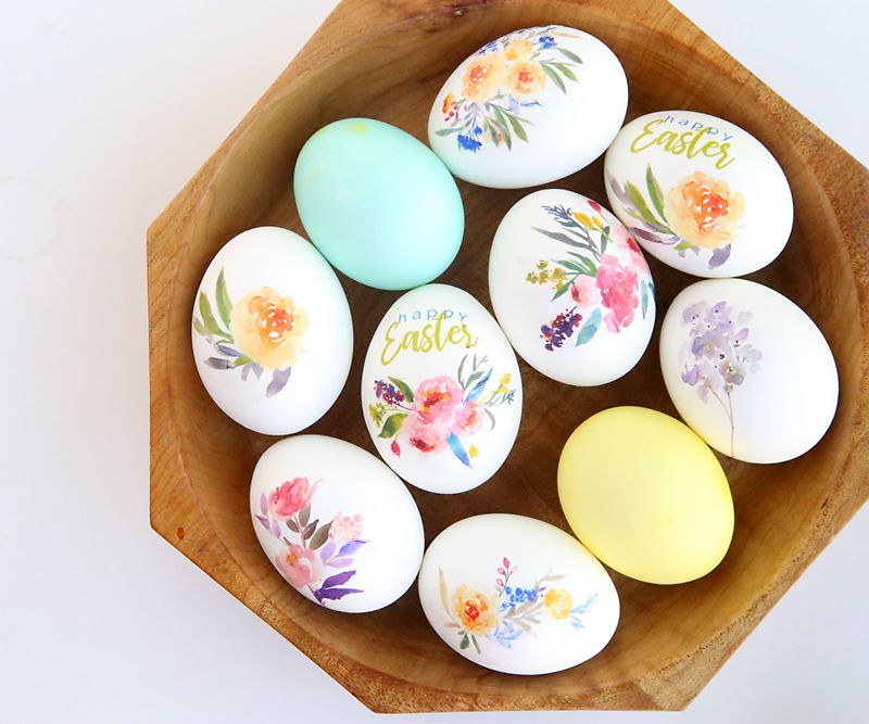 DIY Floral Easter Eggs
