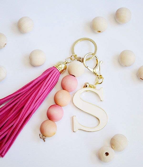 Wooden Beads Keychain