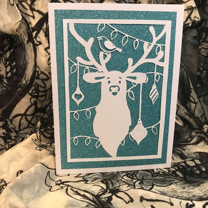 Oh Deer papercutting template
