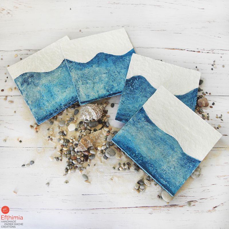 Paper Mache Sea Coasters