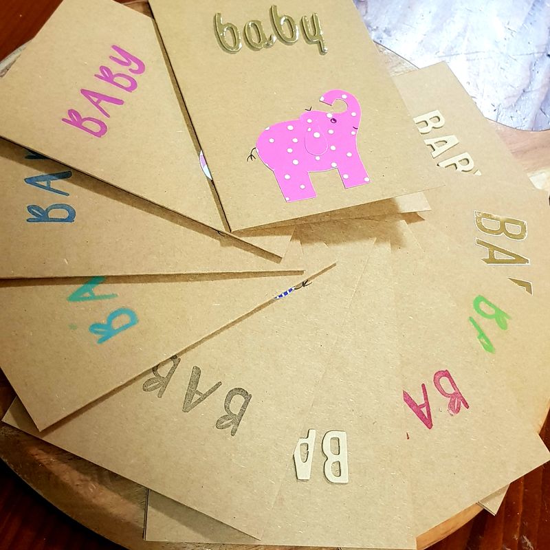 New Baby Pack of 10 Elephant Cards