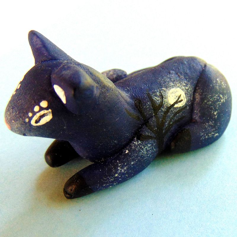 Night Sky Cat Sculpture