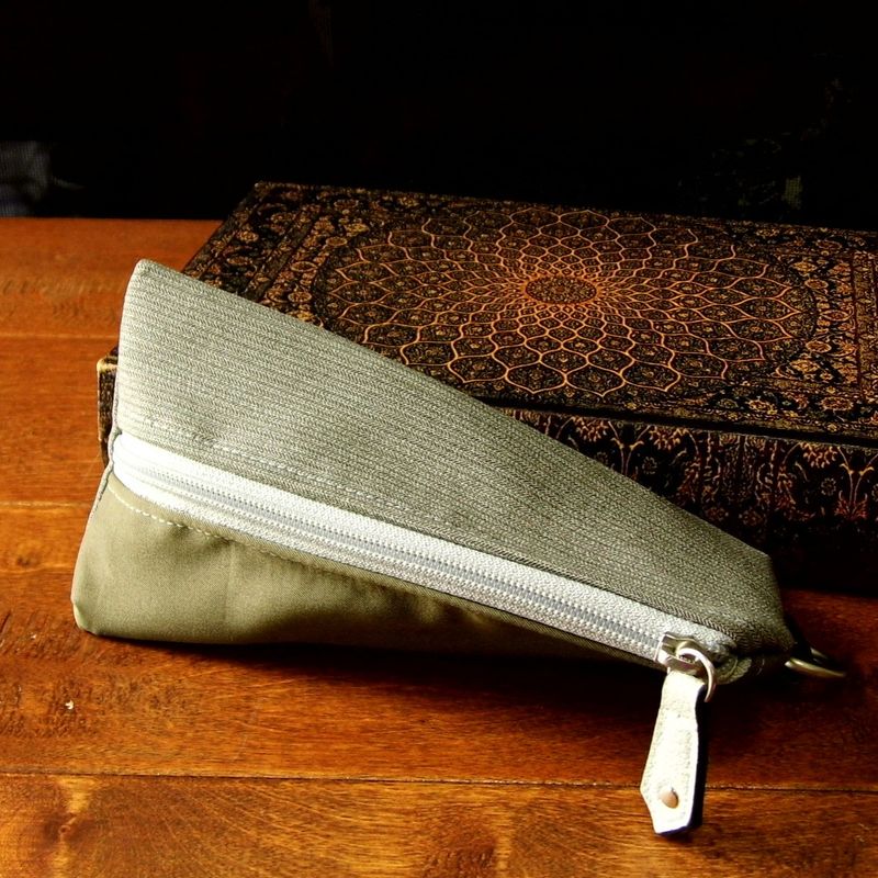 Sunglass Pouch, Brown Small Pouch, Small Zipper Pouch, Small Travel Pouch For Men, Cable Pouch