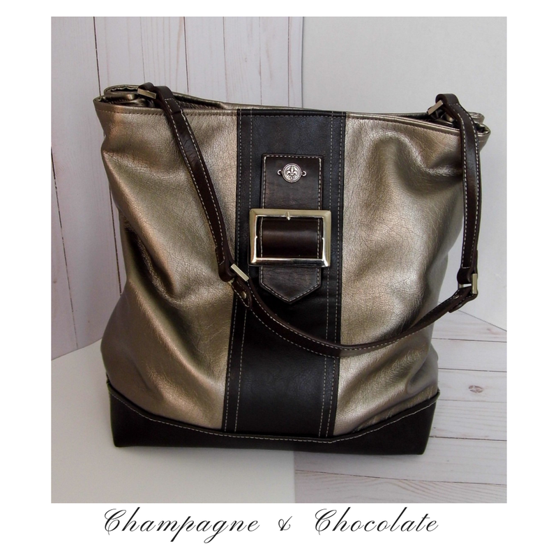 Bronze Metallic Vegan Leather Tote Bag