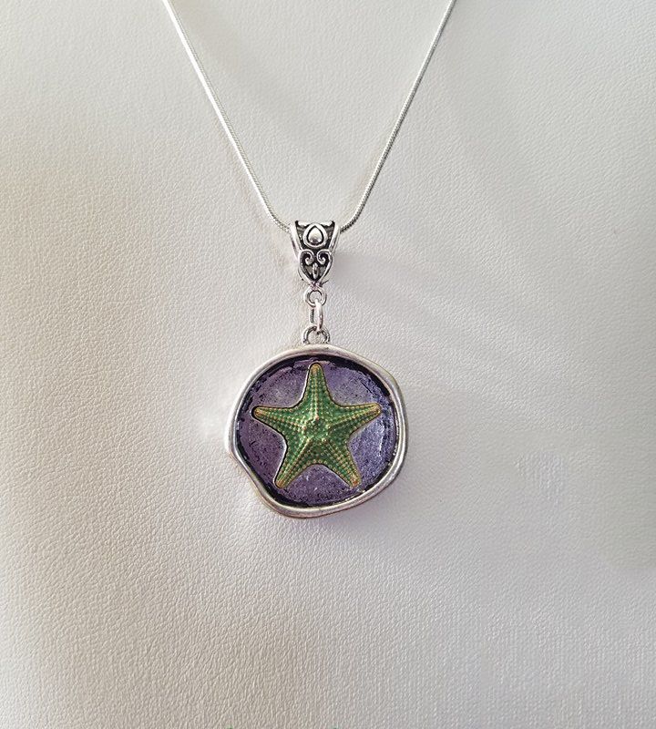 Starfish Necklace/Starfish Pendant/Star Fish Jewelry/Nautical Necklace/Nautical Pendant/Mermaid Necklace/Beach Necklace