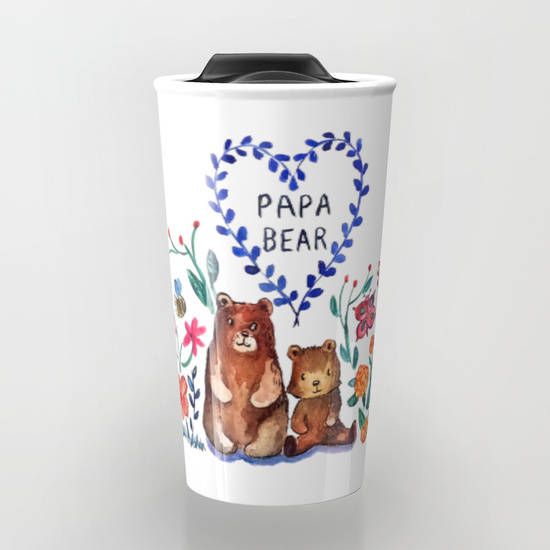 Papa Bear Ceramic Travel Mug