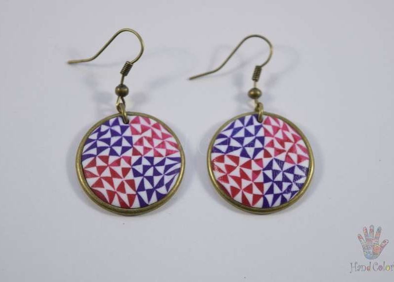 Portuguese Ceramic Tiles Round Earrings - BCDA-2-60