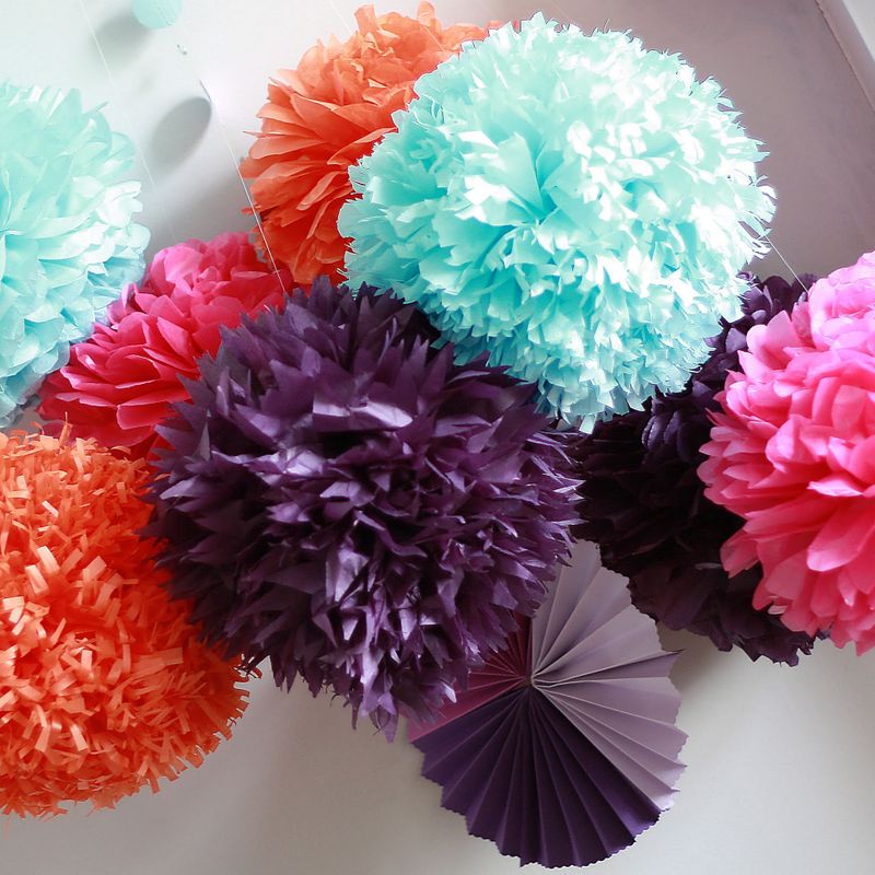 DIY pom pom flowers (video)