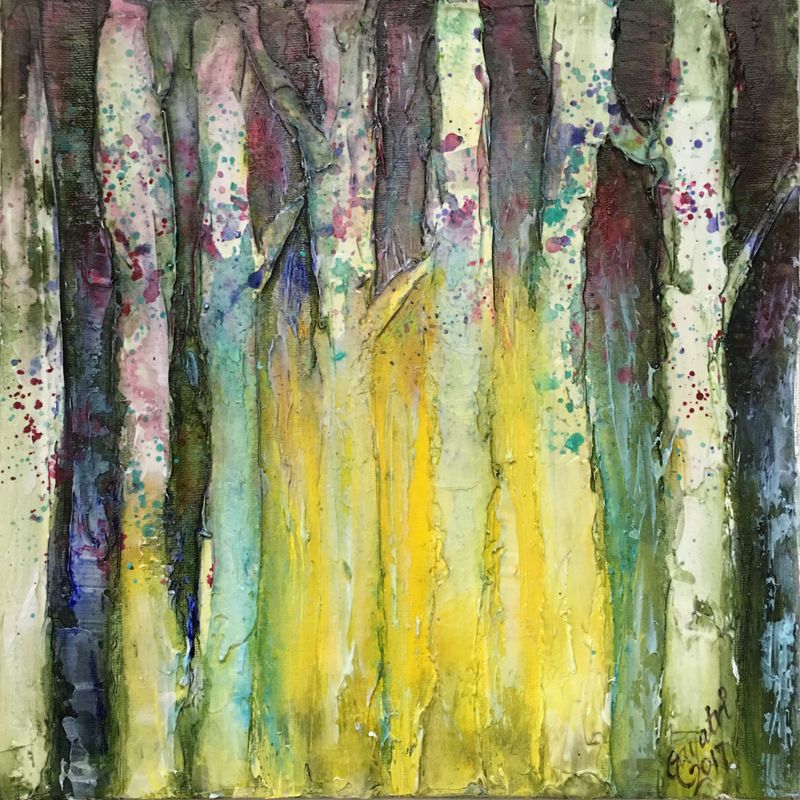 original acrylic textured Art