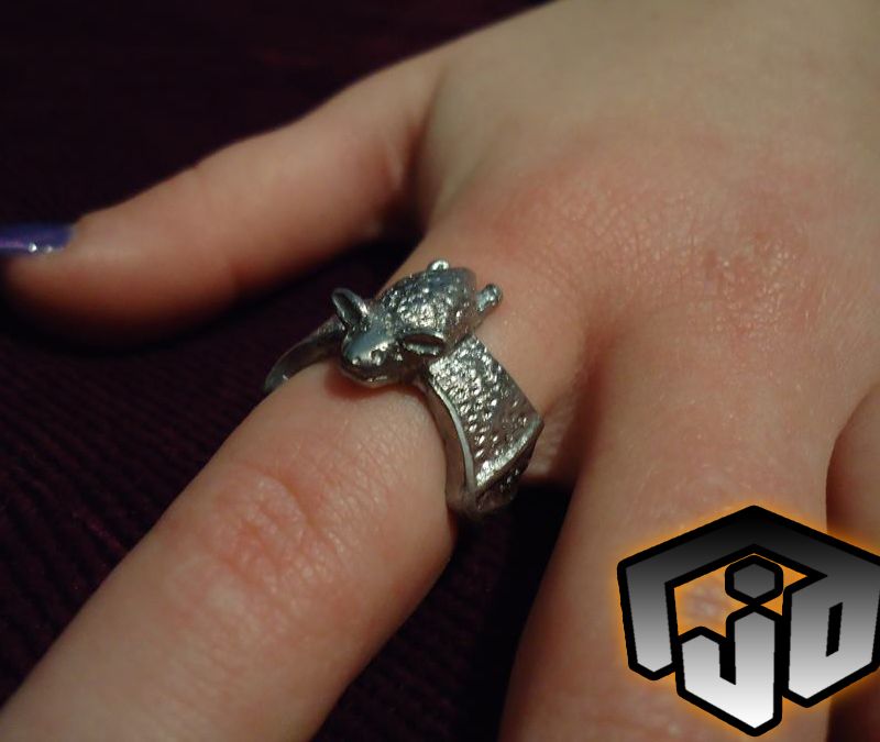 Silver Bat Ring - Bat Flight