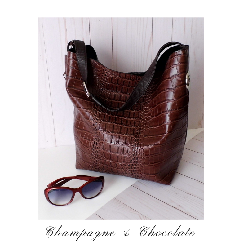 SOLD - Brown Vegan Leather Tote Bag