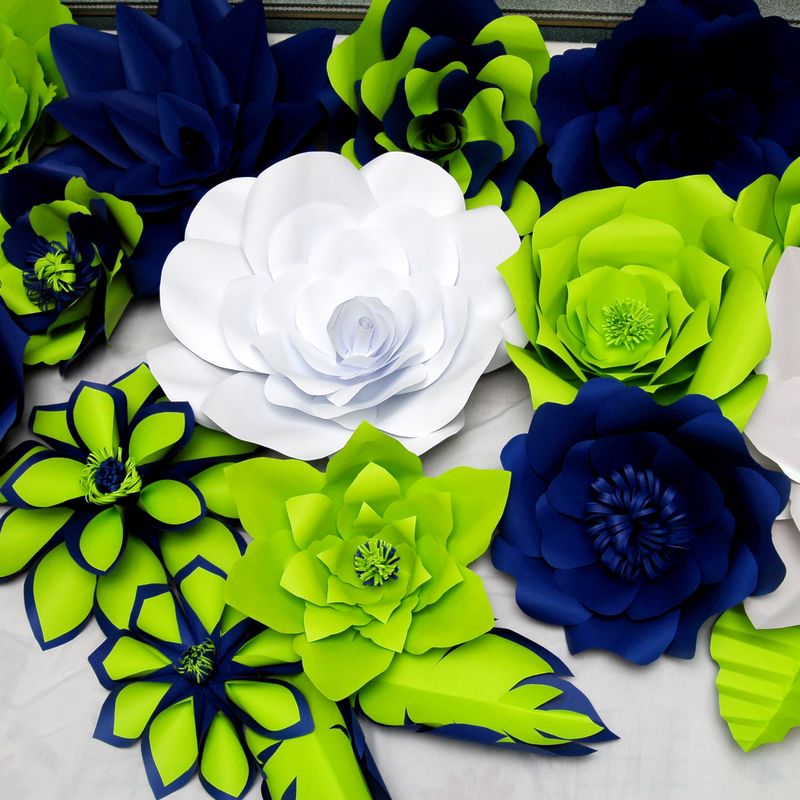 Lot 15 Large Paper flower wall decor, flore de papel, wedding paper flower backdrop, paper flower backdrop baby shower, customize