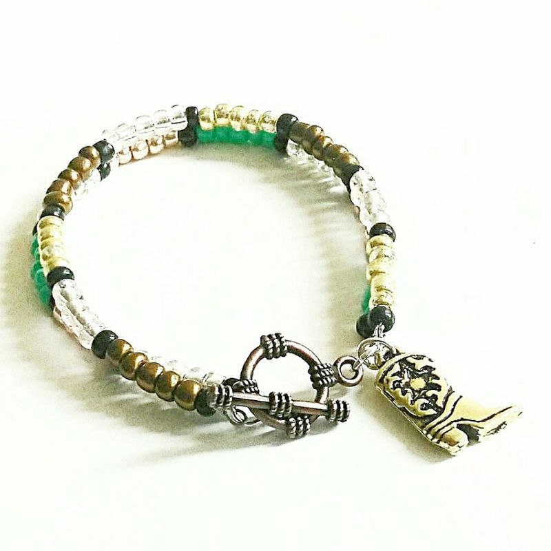 Beaded cowgirl bracelet