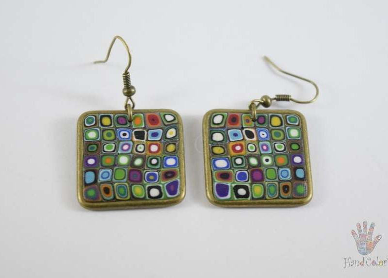Gustav Klimt Squared Earrings - BQDK-0-43